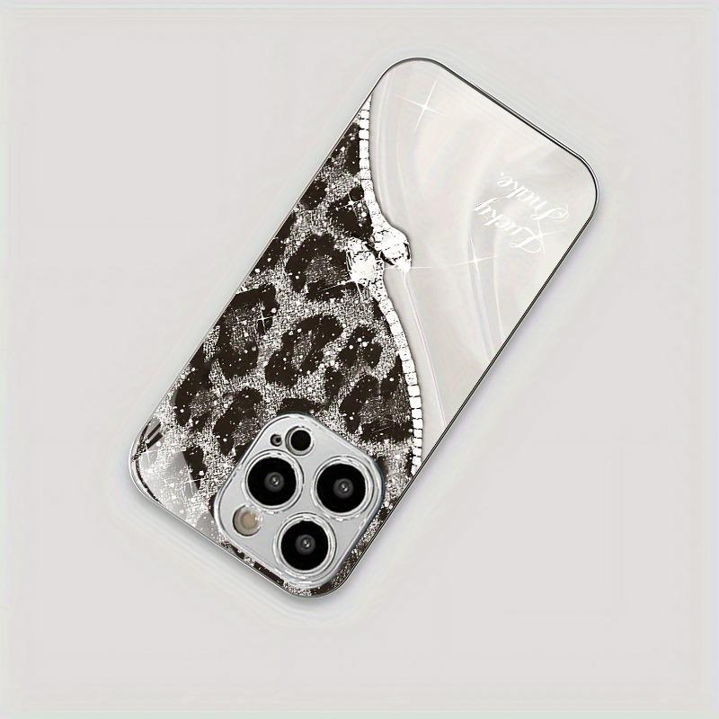 Чехол для телефона Samsung Galaxy S23 S24 S25 Ultra Plus FE с рисунком леопардовой змеи, закаленное стекло, гальванизированное серебро