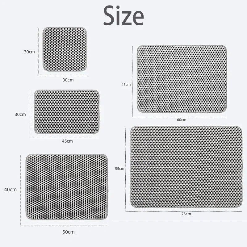 2025 Cat Litter Mat Double Layer Waterproof Urine Proof Trapping Mat Easy To Clean Non-Slip Toilet Pad Cat Scratch Pad Large Foot Pad