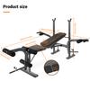 Standard Weight Bench, Bench Press Set with Preacher Curl Pad and Leg Developer, Weight Lifting Equipment for Home Gym Full-Body Workout