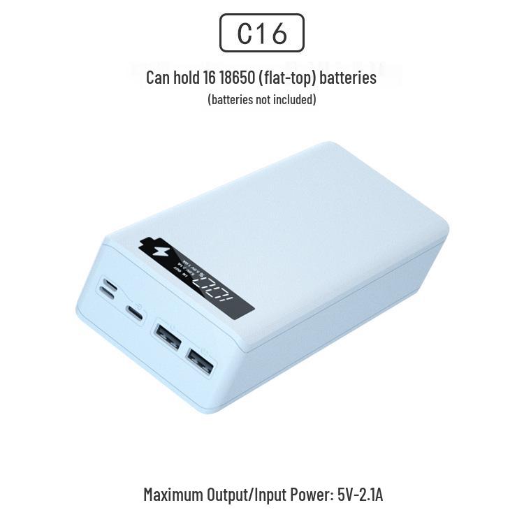 16-секционный безпаяльный корпус-комплект для DIY Power Bank 18650