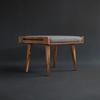 Stool Seat Ottoman Bench In Solid Sheesham Wood Stool with Cushion Sitting Chair with Handle