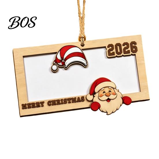 Christmas Tree Money Pendant Wooden Holders for Cash, Holiday Cash Gift Unique Tag Holder Hanging Ornaments Xmas Tree, Home Party Supplies Decoration