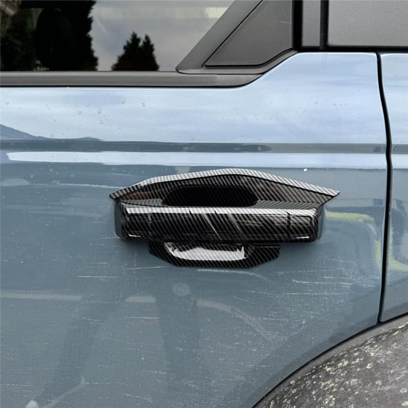 Car Exterior Door Handle Cover Trim For Ford Bronco 2024 Accessories Carbon Fiber LHD