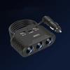 3 Socket Car Cigarette Lighter SplitterCar Fast Charger 120W 12V 24V carCharger Dual USB LED Adapter foriPhone GPs Dashcam