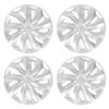 4Pcs 15in Hubcap Wheel Cover Sporty Look Protective Snap On Installation Wheel Rim Cover