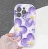 Фиолетовый цветок для чехла телефона iphone17promax apple 16/14pro13/12/15/11 браслет x