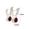 Fashion Drop Design Natural Garnet Earrings Trend Delicate Elegant Jewelry for Women's Anniversary & Birthday Gifts