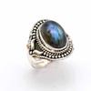 Кольцо из стерлингового серебра 925 пробы с лабрадором, мужское кольцо с печаткой ручной работы из натурального драгоценного камня