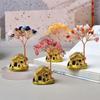 Multicolor Natural Crystal Tree Copper Wire Lucky Tree Ornament  Feng Shui Decor