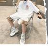 Детская одежда для мальчиков летний костюм с короткими рукавами новый детский летний спортивный комплект из двух предметов для детей среднего и большого возраста