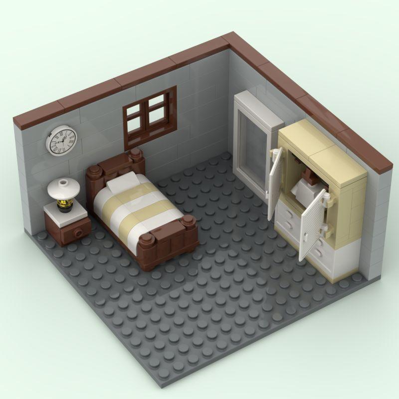 Панорамный вид Угловая комната Бар Кухня Сцена Сделай сам Сборка Праздничный подарок Украшение Строительный блок