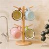Home Kitchen1 Set Tree Shape Wood Coffee Tea Cup Storage Holder Stand  Mug Hanging Display Rack Drinkware Shelf 6 Hooks
