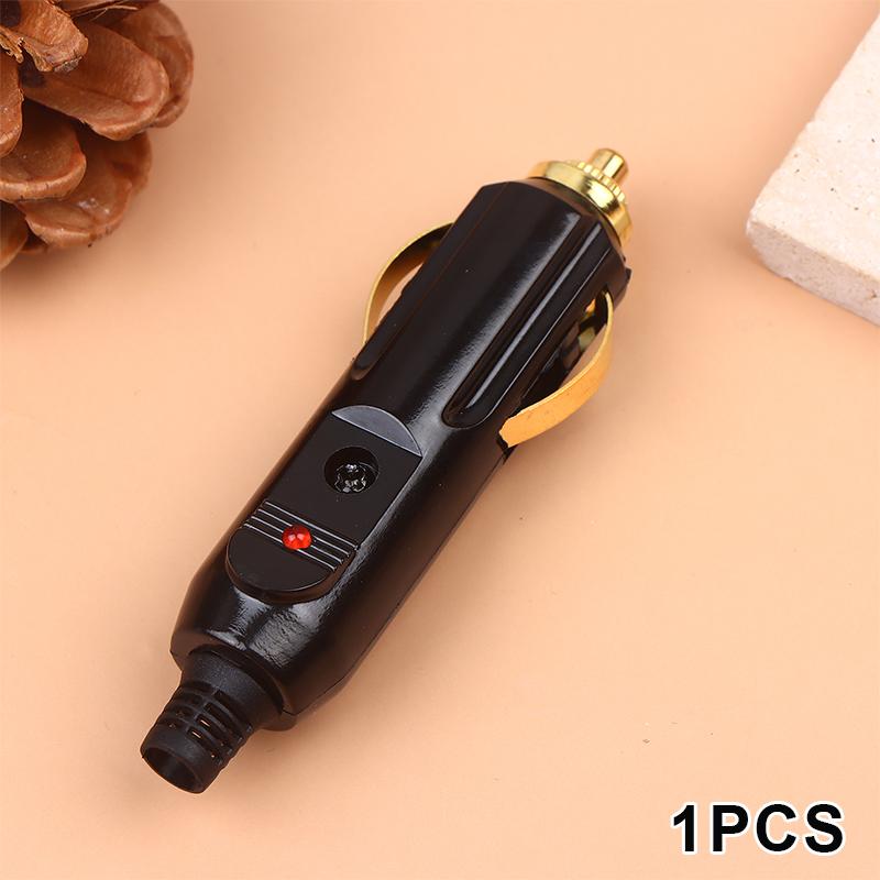 Auto 20A Male Car Cigarette Lighter Led Socket Plug Connector Adapter Sigaretten Aansteker Auto Copper Wire High-Power 12V 24V