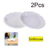 2шт 1:12 кукольный домик миниатюрная керамическая тарелка десертная кружевная тарелка посуда кухонные аксессуары декор детская игра притворство игрушка