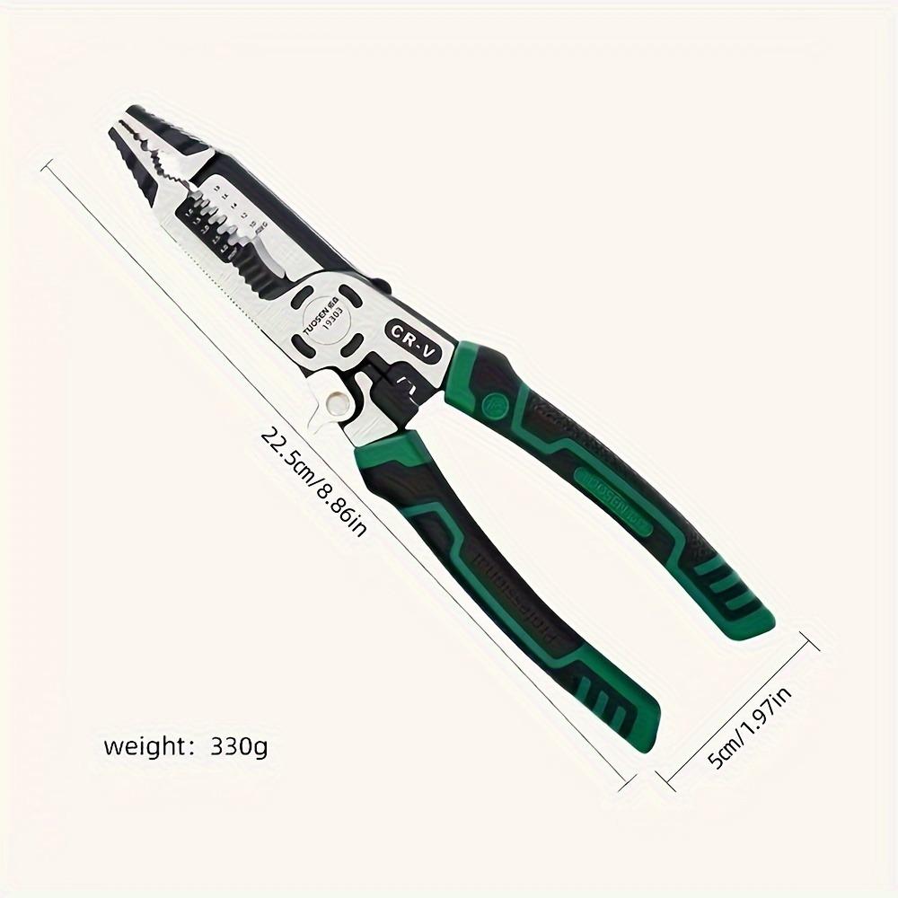 10 в 1 плоскогубцы для электрика, многофункциональные плоскогубцы для зачистки проводов, остроконечный нос для резки проволоки, пресс-клещи для электрика