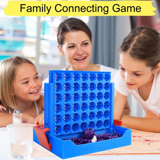 4-In-A-Row Board Game with 3D Printed Spiral Chess Connecting Four Strategy Game Parent-child Interactive Educational Chessboard Toy Toddlers