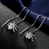 Chain Spider Long Pendant Earrings Elegant Women Unique Rhinestone Metal Pendant Earrings Jewelry