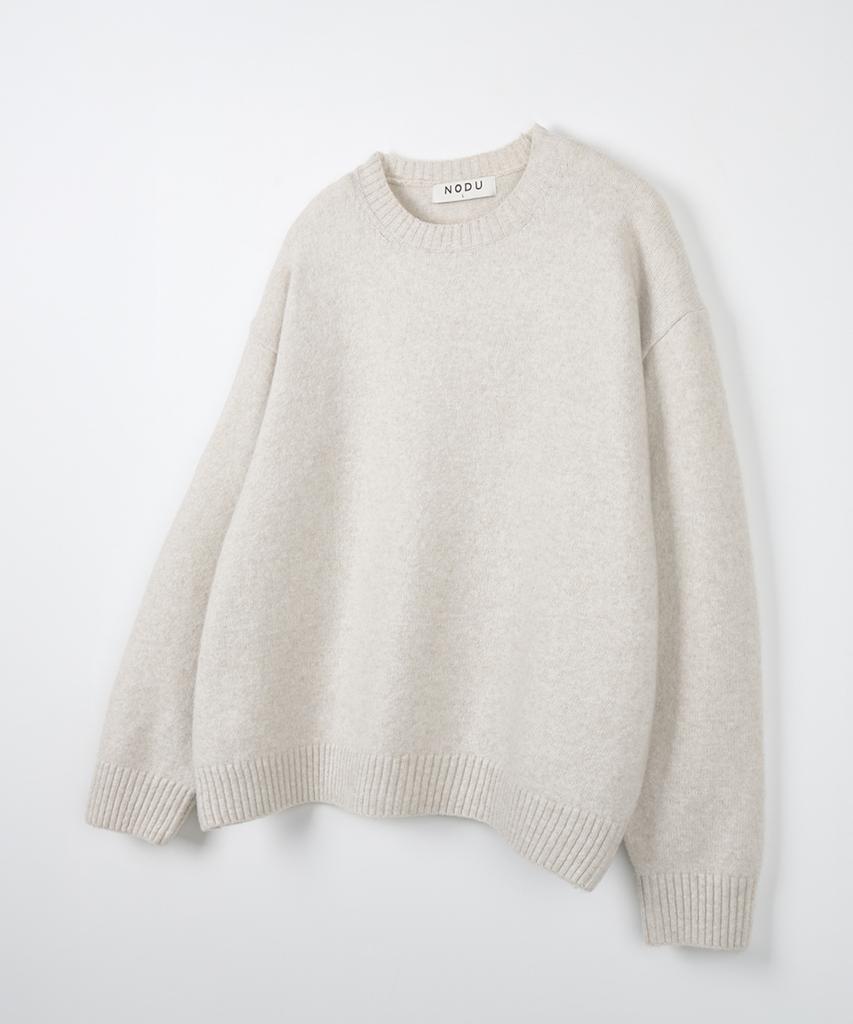 NODU Formal Basic Round Knit [Ivory]