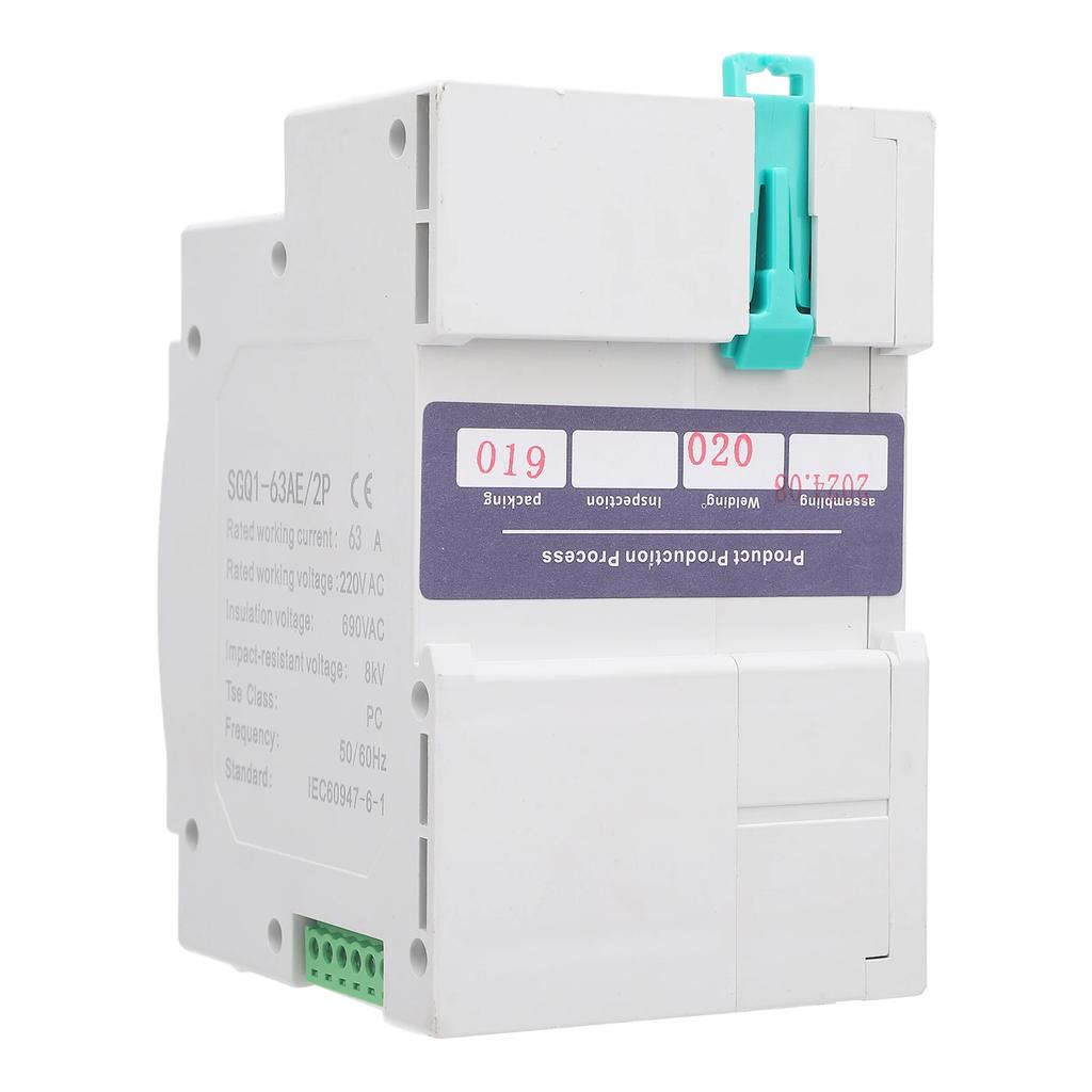 Автоматический переключатель двойного питания SGQ1-63AE 2P 63A Перекидной переключатель генератора Селектор электропитания от двух источников