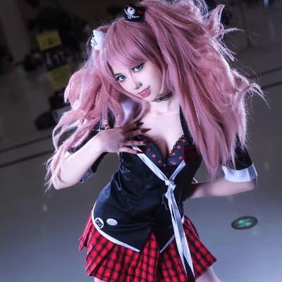 Набор для косплея по аниме Danganronpa, костюм Энoсимы Дзюнко, рабочая одежда для кафе, короткая юбка, головной убор Monokuma