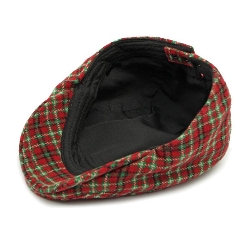 Осень Зима Клетчатый Берет Мужской Кепка с Козырьком Женский Британский Ретро Прогрессивный Кепка Кепка Художника
