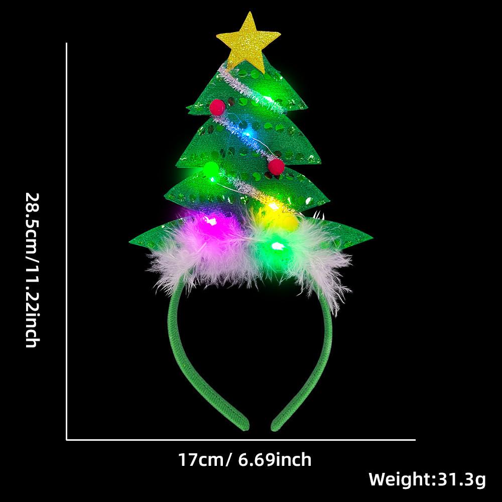 Праздничная рождественская повязка на голову для детей и взрослых с разноцветными светодиодными огнями и игривыми дизайнами