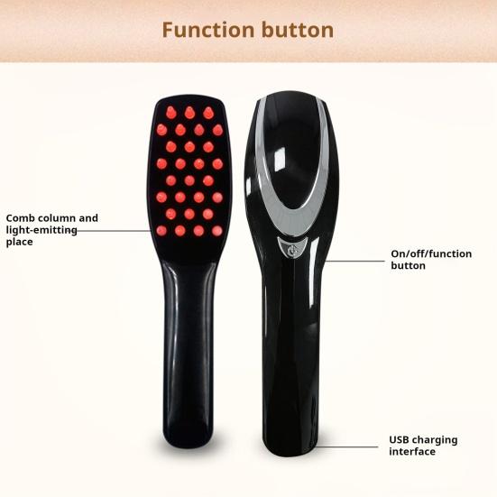 Электрическая расческа для роста волос Профессиональный массажер для кожи головы Терапия красным и синим светом для волос
