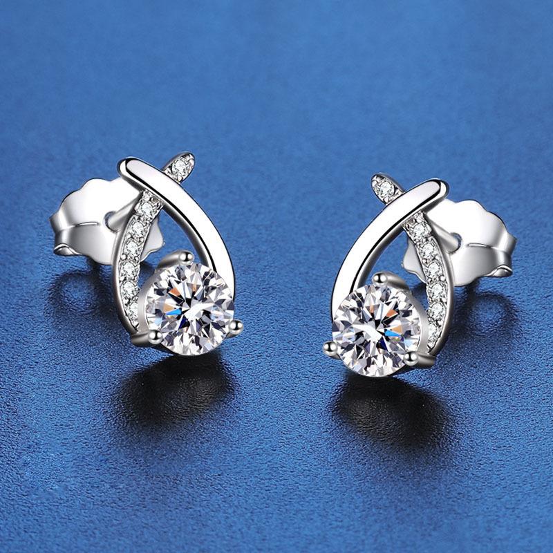 Танциз стерлингового серебра 925 пробы муассанит циркон серьги серьги-капли для женщин подарки на свадьбу