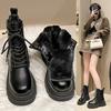 Мягкие кожаные сапоги с толстой подошвой, женские, весна-лето, короткие сапоги, женские одинарные сапоги