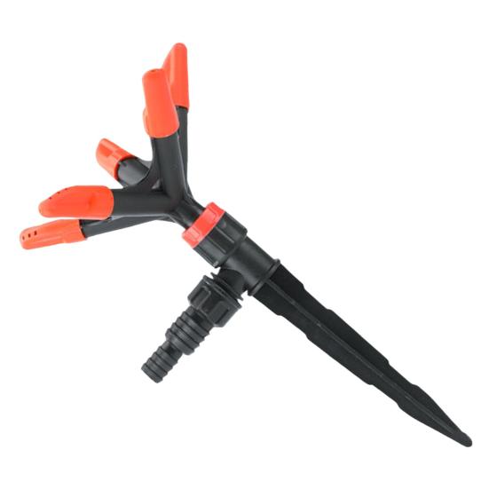 2 Pcs Irrigation Sprinklers 360 Degree Rotation 5-in-1 Large Coverage Area 5 Arm Irrigation Adjustable Angle Yard Lawn Greenhouse