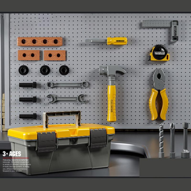 Нетоксичный детский набор инструментов Имитация инструментов для ремонта DIY Игрушка Дрель Пластиковая Игра Изучение Инженерии Пазл Обучающие игрушки Подарки для детей