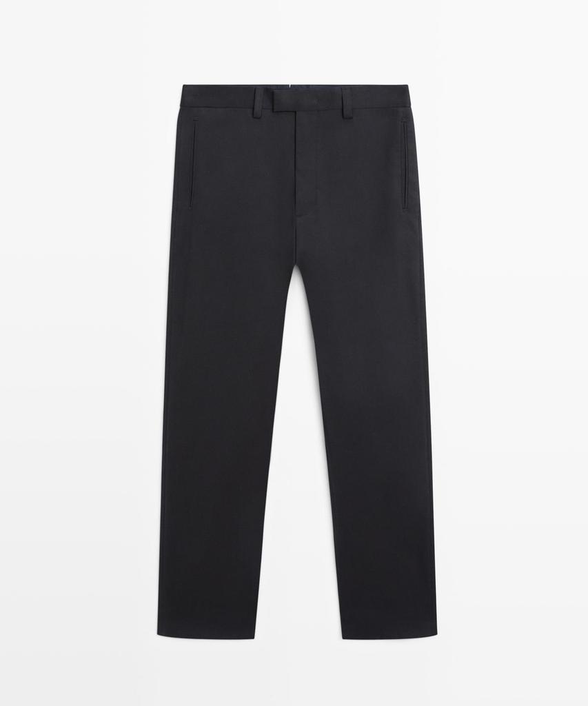 Брюки Masimodutti tailored fit с зауженными книзу штанинами
