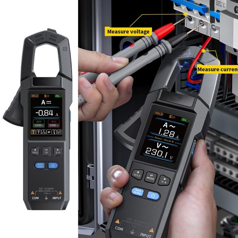 Digital Multimeter Measuring Diode Frequency with Brightness Adjustment Current Voltage Meter 10000 Counts Clamp Meter