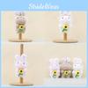 Holding Flower Bunny Plush Doll Keychain Cartoon Plush Toy Decoration Bag