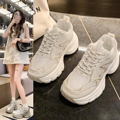 Кроссовки женские на толстой подошве, летние и осенние, сетчатые, дышащие, повседневные, женские, тонкие, секции