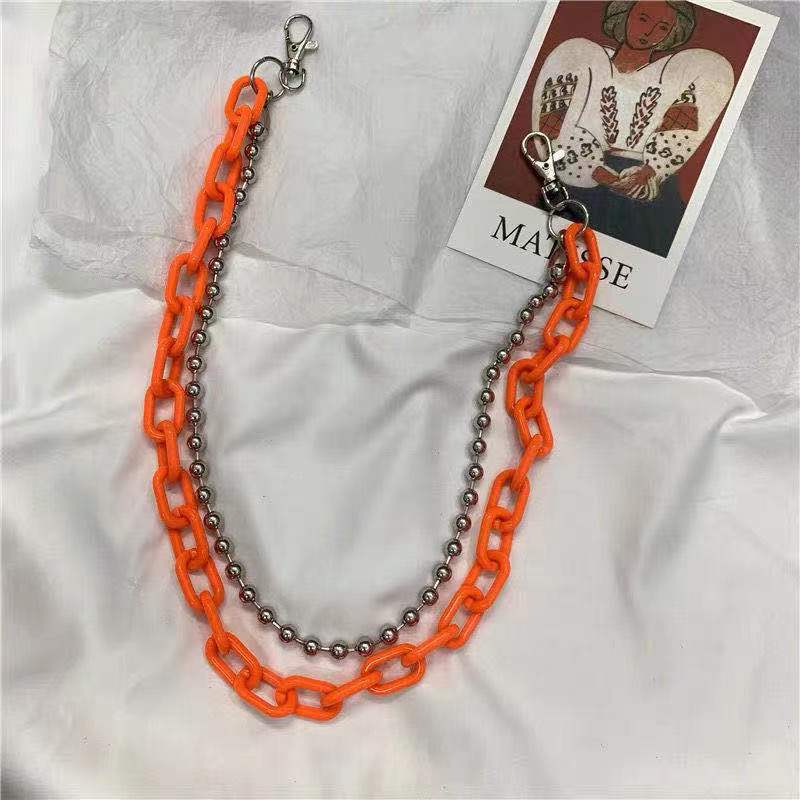 Pants Chain Removable Resin Chain Fluorescent Pants Ins Trendy Brand Hip-hop Decorative Chain Hanging Chain