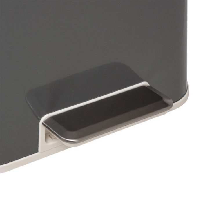 Poubelle métal "Saphir" 30 litres Atmosphéra - Gris Anthracite