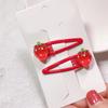 3D заколки для волос в виде клубники, нескользящие заколки с фруктами из мультфильма, боковые зажимы из фруктовой смолы, милые аксессуары для заколок, держатель для хвоста