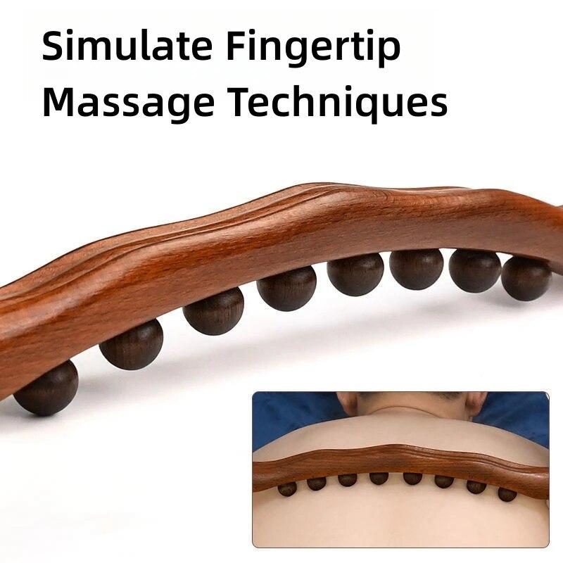 Wooden GuaSha Stick Lymphatic Drainage Massager Back Acupoint Tendon Scraping Stick Relaxation Muscle Massage Tool Accessories