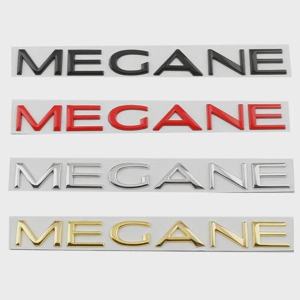 Car 3D Metal Rear Trunk Letters Words Logo Badge Emblem Decals Sticker For Rena-ult Megane 1 2 3 4 MK1 MK2 MK3 MK4 RS Accessories