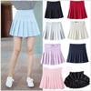 Skirt Summer Girl High Waist Pleated Skirt Skirt Skirt College Style Solid Color A-line Tennis Skirt