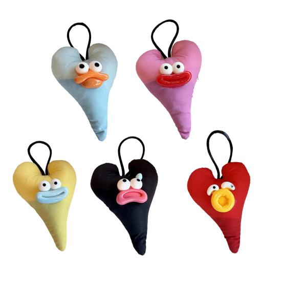 Yousheng Large Mouth Cartoon Doll Keychain with Lanyard Bag Hanging Decoration Smiling Doll Charm Key Holder Bag Accessory