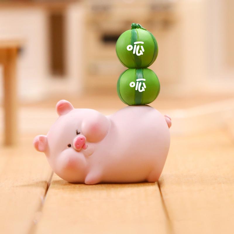 Piglet Mini Ornament for Girl's Room or Car Center Console Decor
