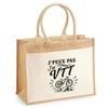 Sac Cabas - PLANETEE - J’peux pas j’ai VTT (minimaliste) - Toile de jute et coton - 21 L (43×33×21 cm) - Anses 65 cm
