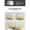 1/24 Mercedes Benz Double Decker Flatbed Transport Vehicle Alloy Diecast Metal Car Model Sound and Light Science Education Series