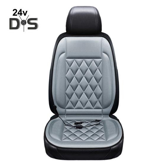 12V Heated Car Seat Cushion 2 Levels of Temperature Adjustable Seat Mat Overheat Protection Rhombus Texture Auto Seat Pad