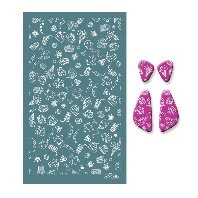 Полимерная глина Раскрашивание Шелкография Трафарет Многоразовый Линейный узор Печать Глиняные штампы DIY Серьги Изготовление ювелирных изделий Керамические инструменты