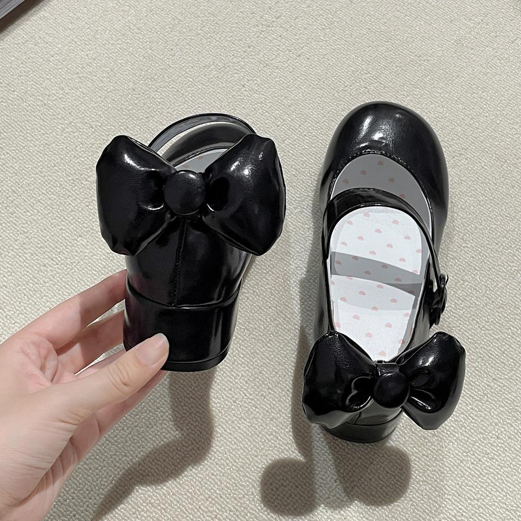 Модные женские туфли Мэри Джейн с бабочкой Элегантные туфли на толстом каблуке с круглым носком Женская мода Лолита Туфли на каблуке Размеры 35-39 Zapatos De Mujer