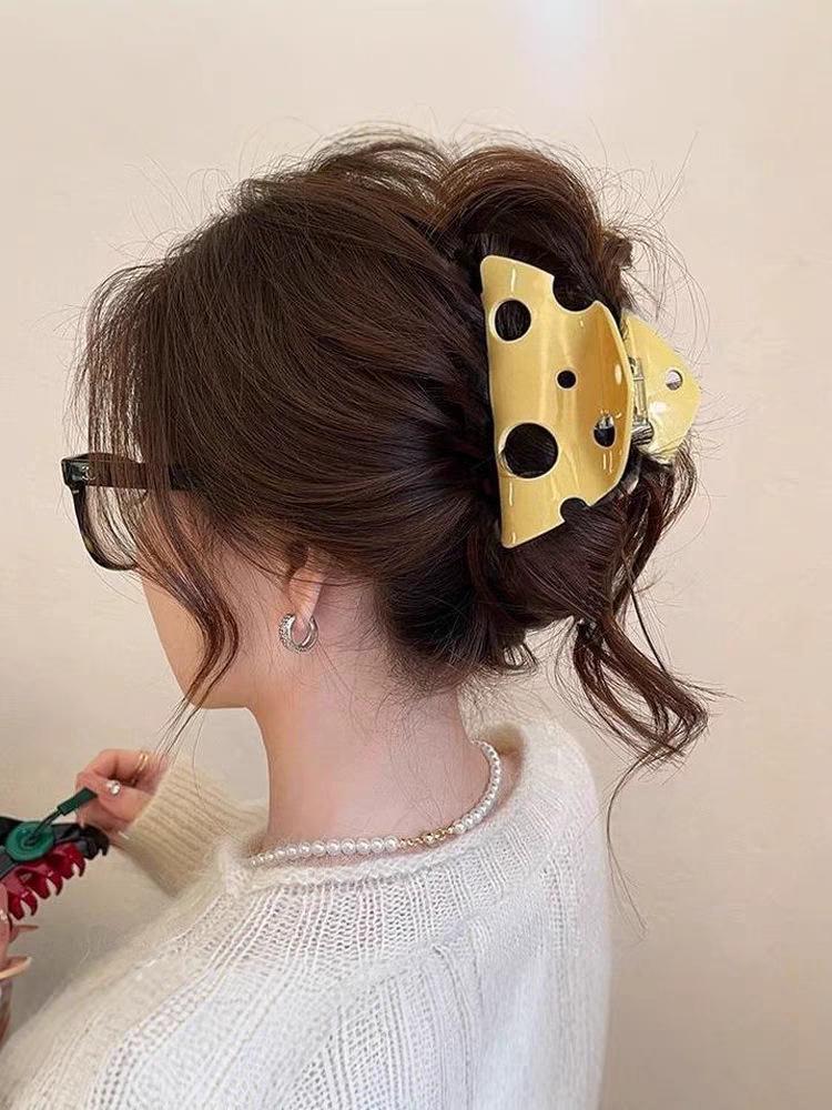 Шоколадно-коричневый высококлассный зажим-краб для волос, зажим-акула для женщин - новый аксессуар для волос 2025