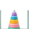 Wooden Stacking Rings Toy Sensory Intellectual Stacker Montessori for Ages 6+ Months